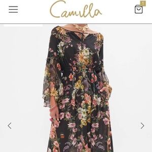 Camilla Letters from A Vineyard Silk Dress XXL